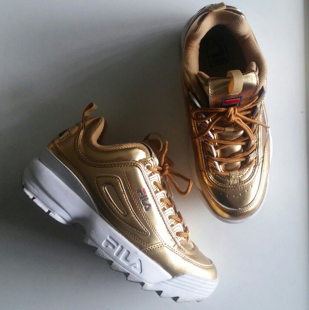 FILA Disruptor II Premium Sneaker Gold✨